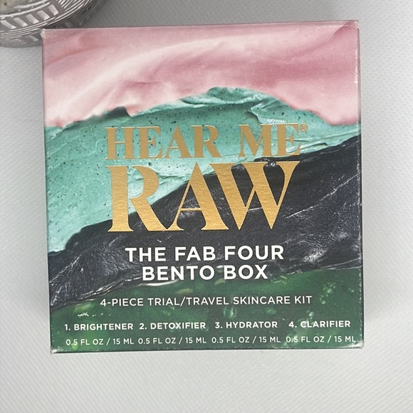 Hear Me Raw-The Fab Four Bento Box -Mask & Moisturizer Skincare Set - Picture 3 of 5